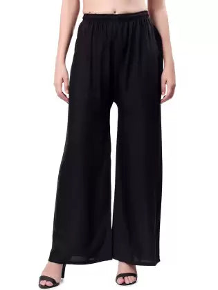 Women Solid Wide Leg Palazzos